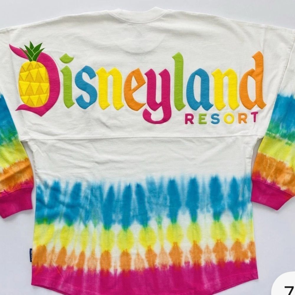 Disney spirit jersey unisex medium dip dye rainbow‎ tie dye pineapple Disneyland